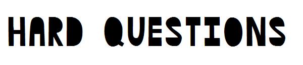 Hard Questions字体