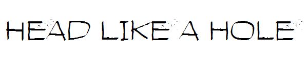 Head like a hole字体