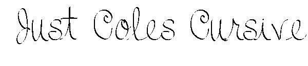 Just Coles Cursive字体