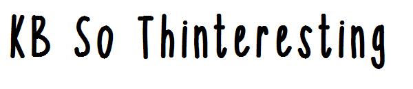KB So Thinteresting字体
