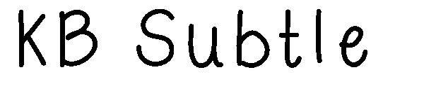 KB Subtle字体