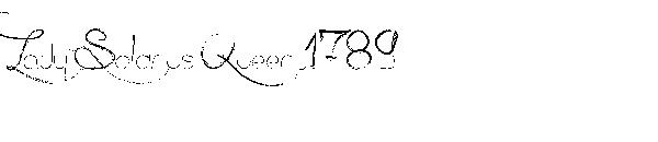 Lady Solarus Queen 1789字体