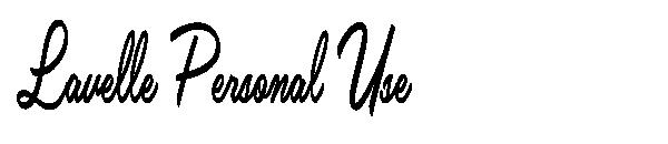 Lavelle Personal Use字体