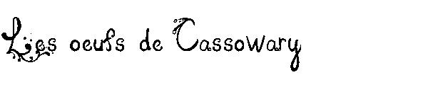 Les oeufs de Cassowary字体