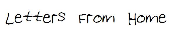 Letters From Home字体