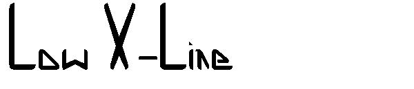 Low X-Line字体