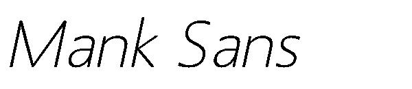 Mank Sans字体