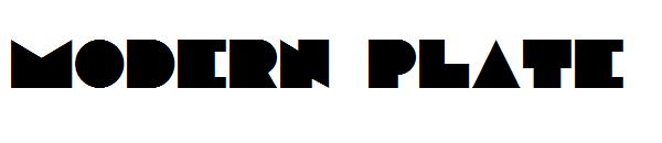 Modern Plate字体