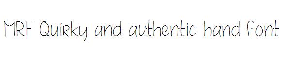 MRF Quirky and authentic hand font字体