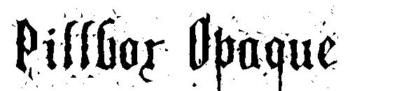 Pillbox Opaque字体