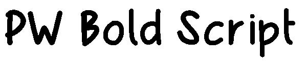 PW Bold Script字体