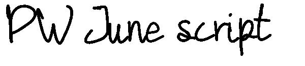 PW June script字体