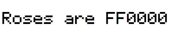 Roses are FF0000字体