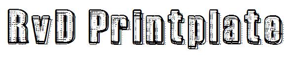 RvD Printplate字体