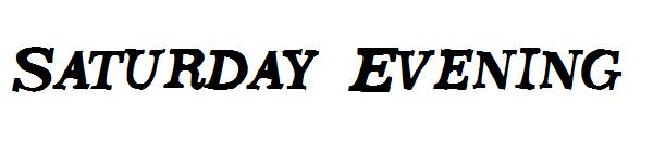 Saturday Evening字体