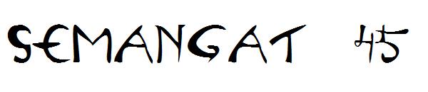 Semangat 45字体