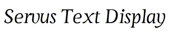 Servus Text Display字体