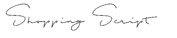 Shopping Script字体