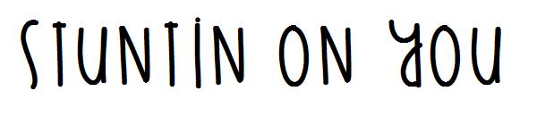 Stuntin On You字体