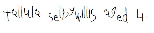 Tallula SelbyWillis aged 4字体