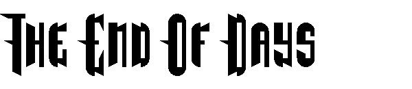 The End Of Days字体