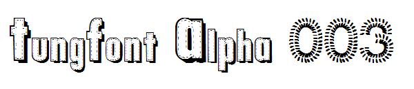 TungFont Alpha 003字体