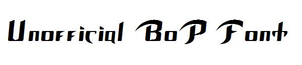 Unofficial BoP Font字体