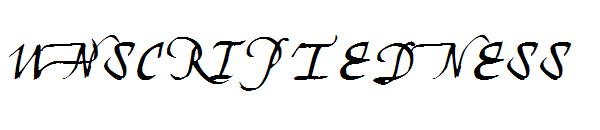 Unscriptedness字体