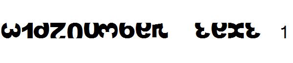 Widznumber Text 1字体
