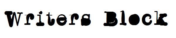 Writers Block字体