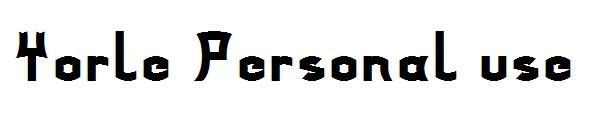 Yorle Personal use字体
