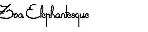Zoa Elephantesque字体