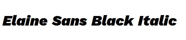 Elaine Sans Black Italic字体