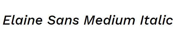 Elaine Sans Medium Italic字体