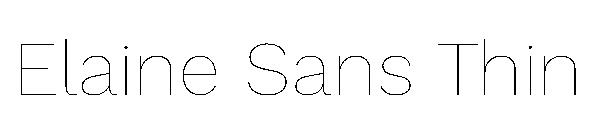 Elaine Sans Thin字体