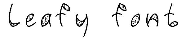 Leafy font字体