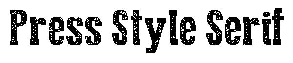 Press Style Serif字体