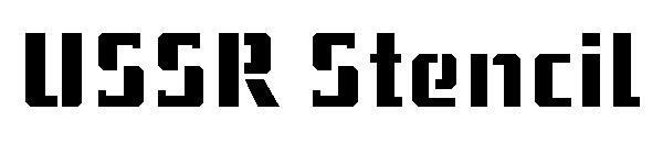 USSR Stencil字体