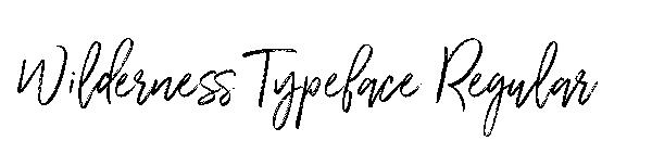 Wilderness Typeface Regular字体