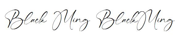 Black Ming BlackMing字体