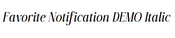 Favorite Notification DEMO Italic字体