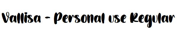 Vallisa - Personal use Regular字体