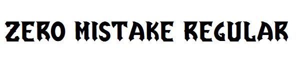 Zero Mistake Regular字体