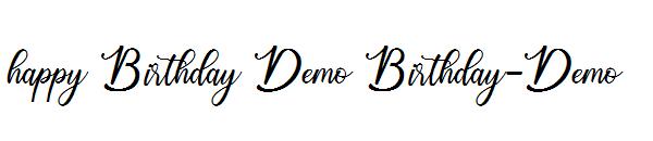 happy Birthday Demo Birthday-Demo字体