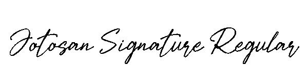 Jotosan Signature Regular字体