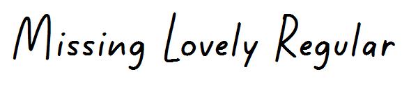 Missing Lovely Regular字体