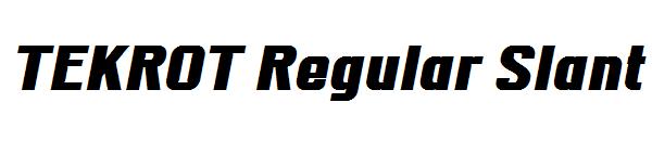 TEKROT Regular Slant字体