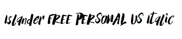 Islander FREE PERSONAL US Italic字体