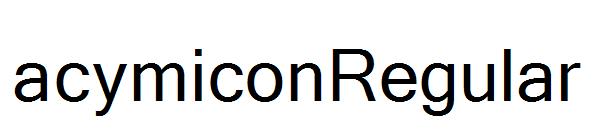 acymicon Regular字体