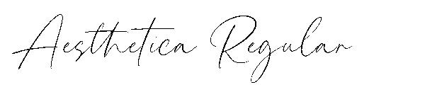 Aesthetica Regular字体
